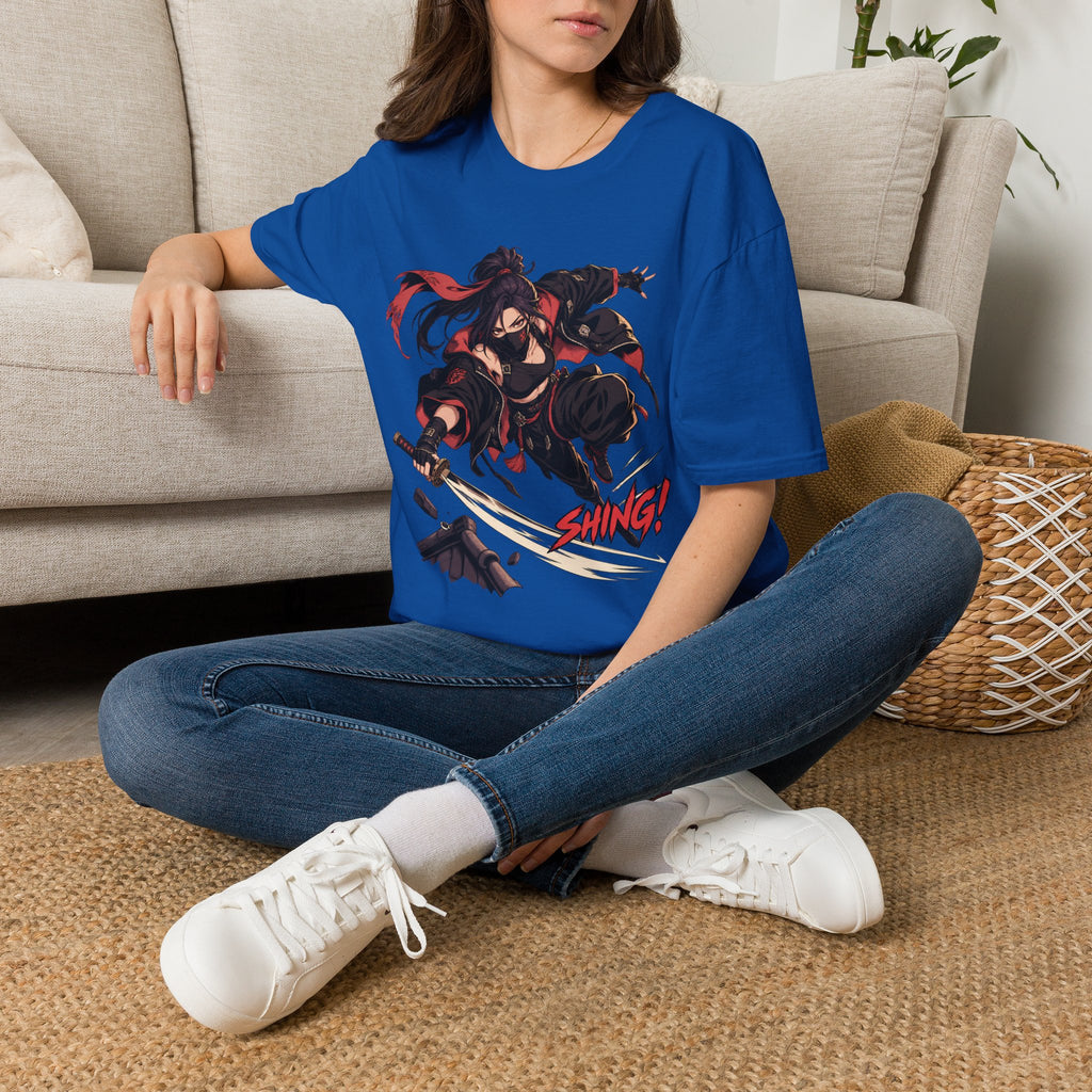SHING! | Rooftop Samurai Girl | Japanese Anime Style Fight Shirt