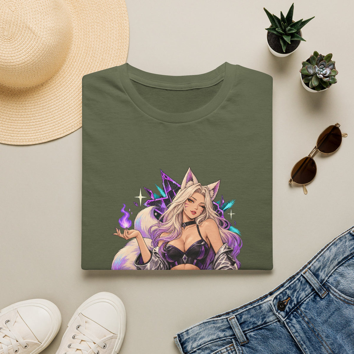 Ahri | League of Legends | Anime Fox Pin Up Girl T-Shirt