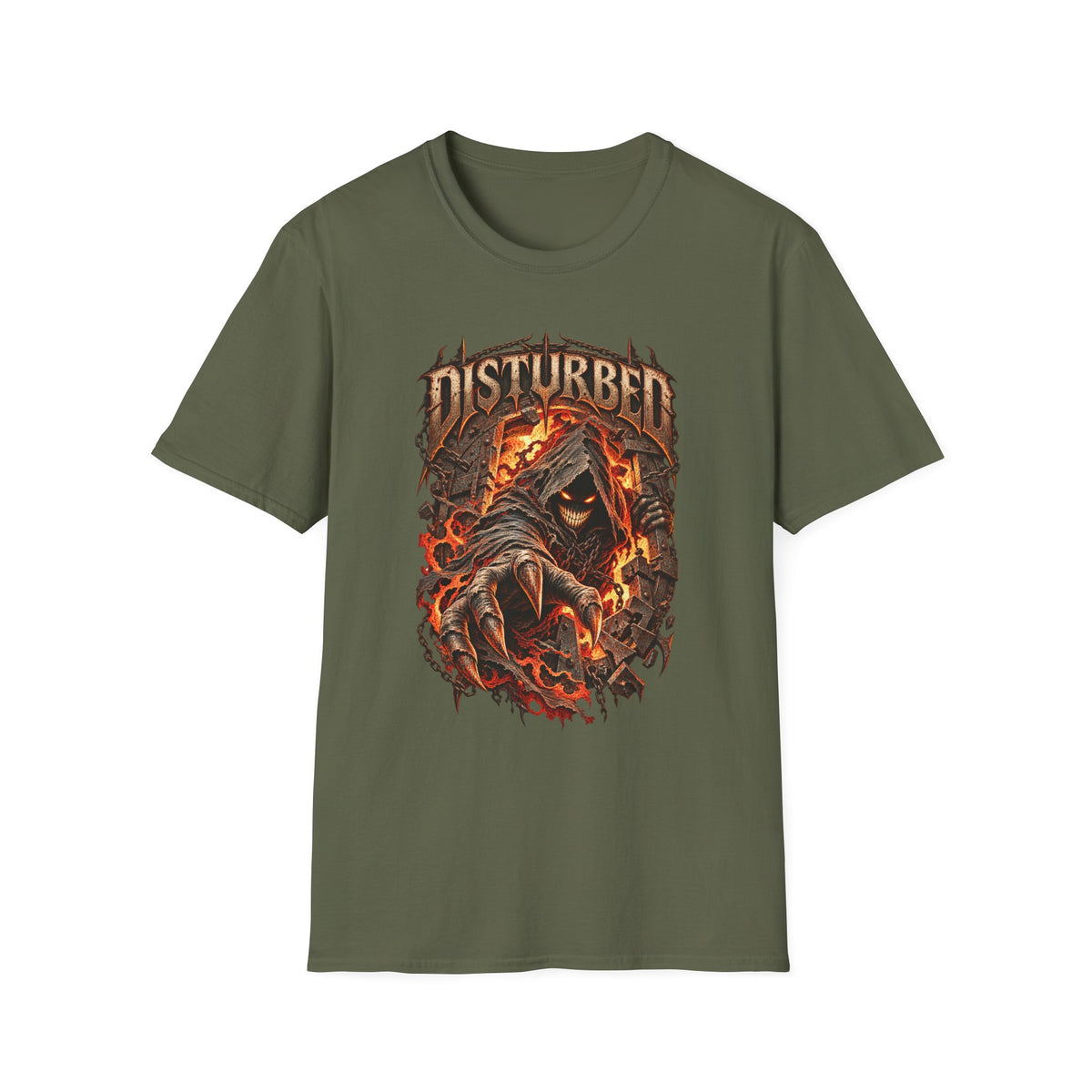Disturbed | The Guy | Flaming Heavy Metal Band T-Shirt