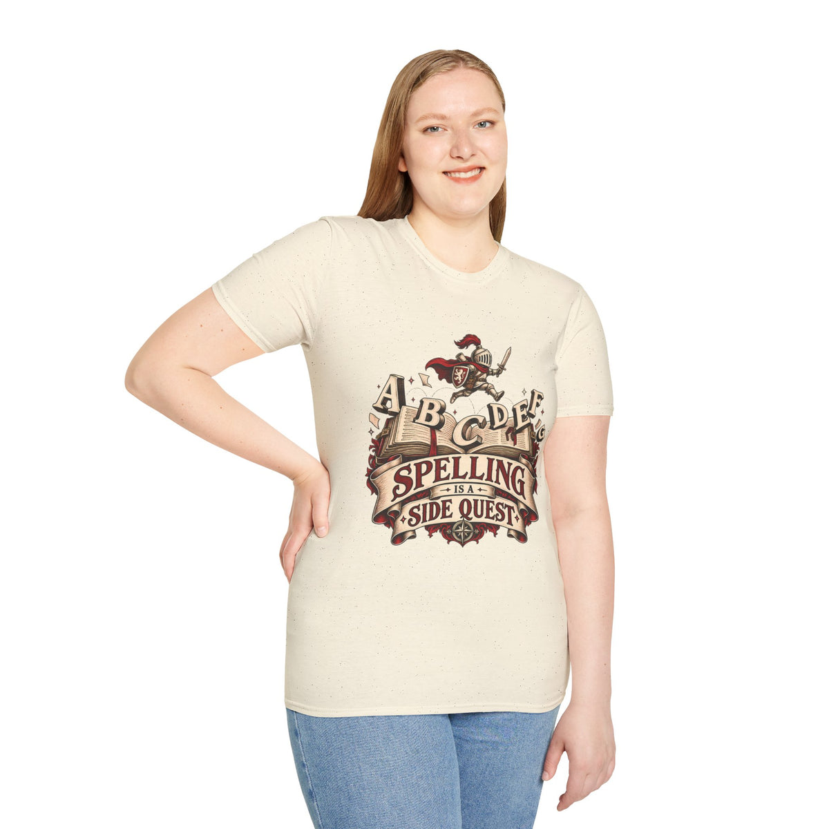 Spelling Is a Side Quest | Funny Spelling & Knight T Shirt