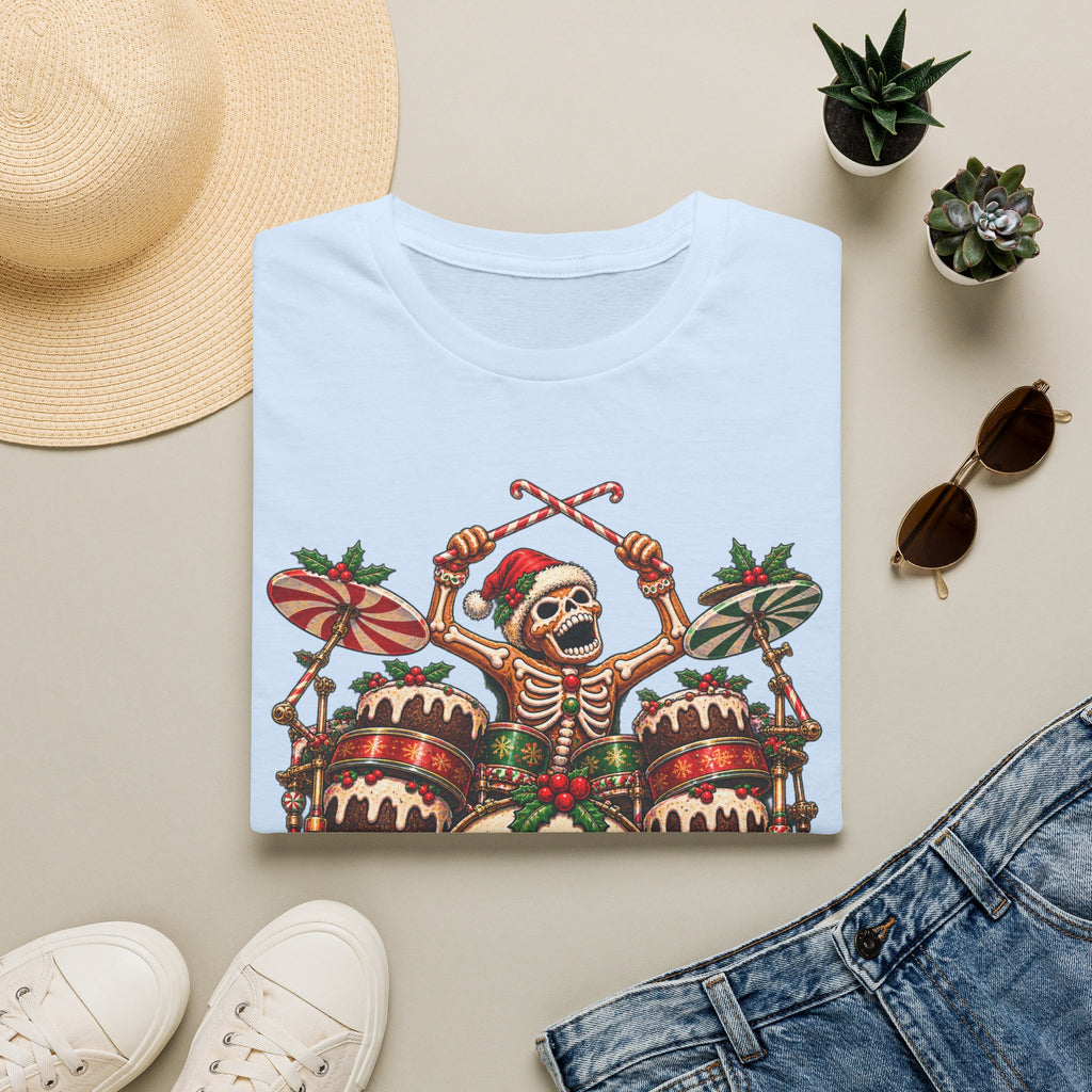 Gingerbread Headbangers | Drummer Christmas T-Shirt