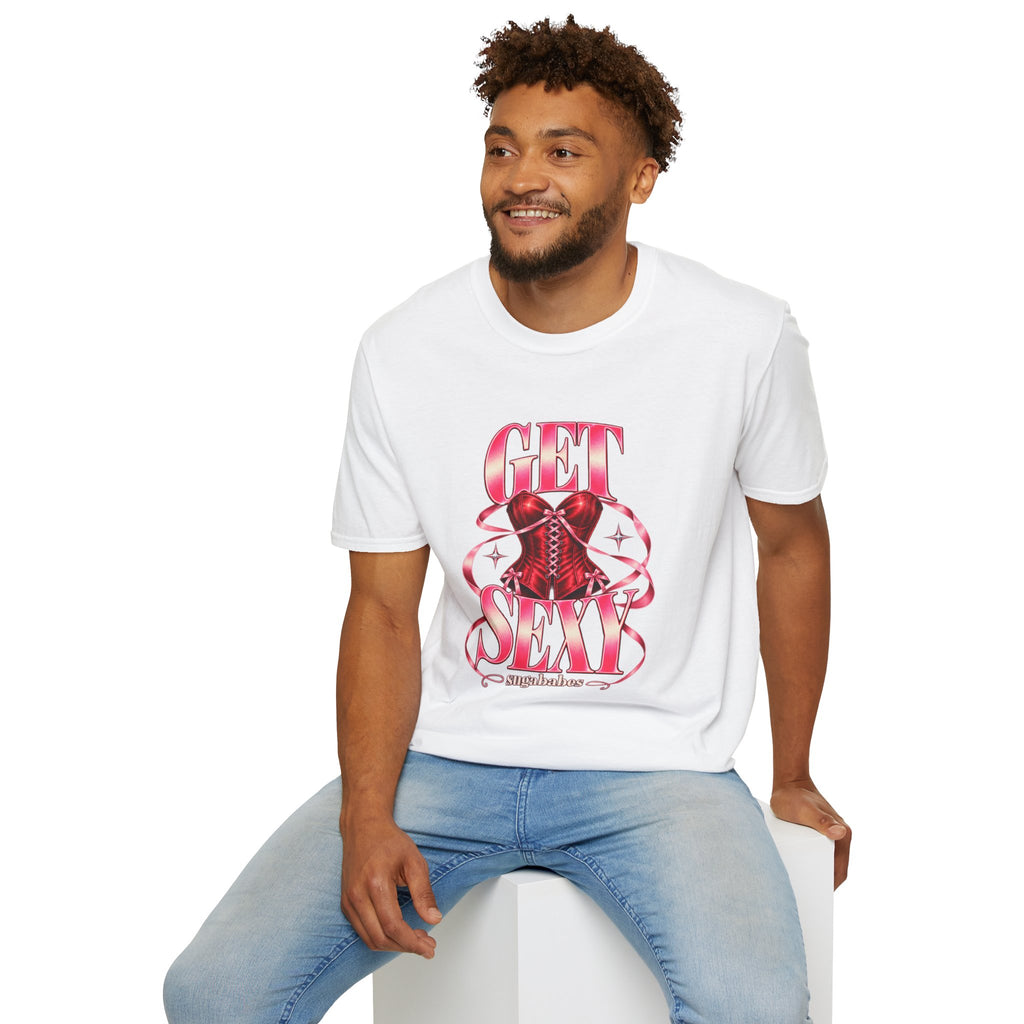 Get Sexy | Sugababes | Corset Retro Pink Y2K Vibe Graphic T Shirt