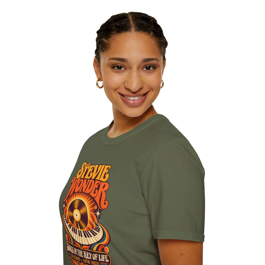 Stevie Wonder Retro Vinyl Tee - Songs In The Key Of Life Graphic T-Shirt