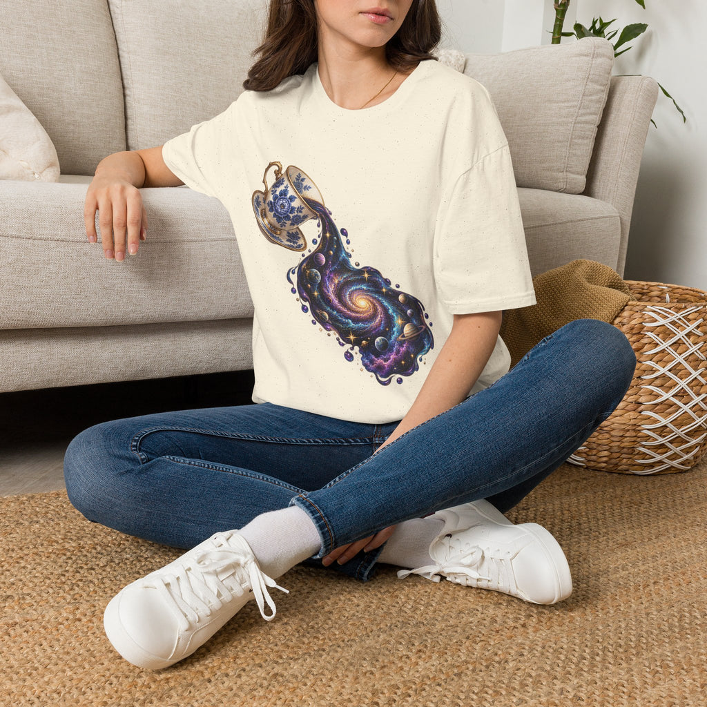 Cosmic Teacup T-Shirt Design | Surreal Galaxy & Space Art