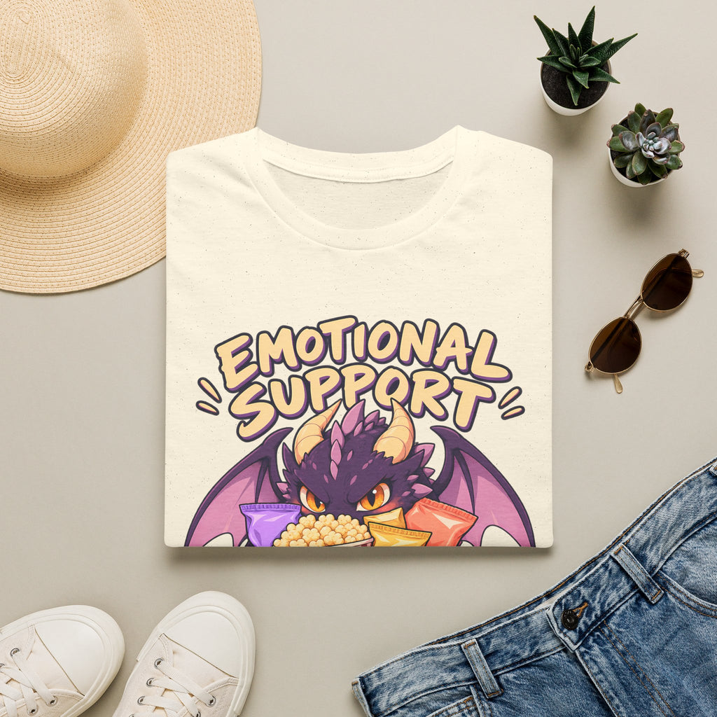 Emotional Support Snacks | Cute Dragon Eating Popcorn Anime Shirt