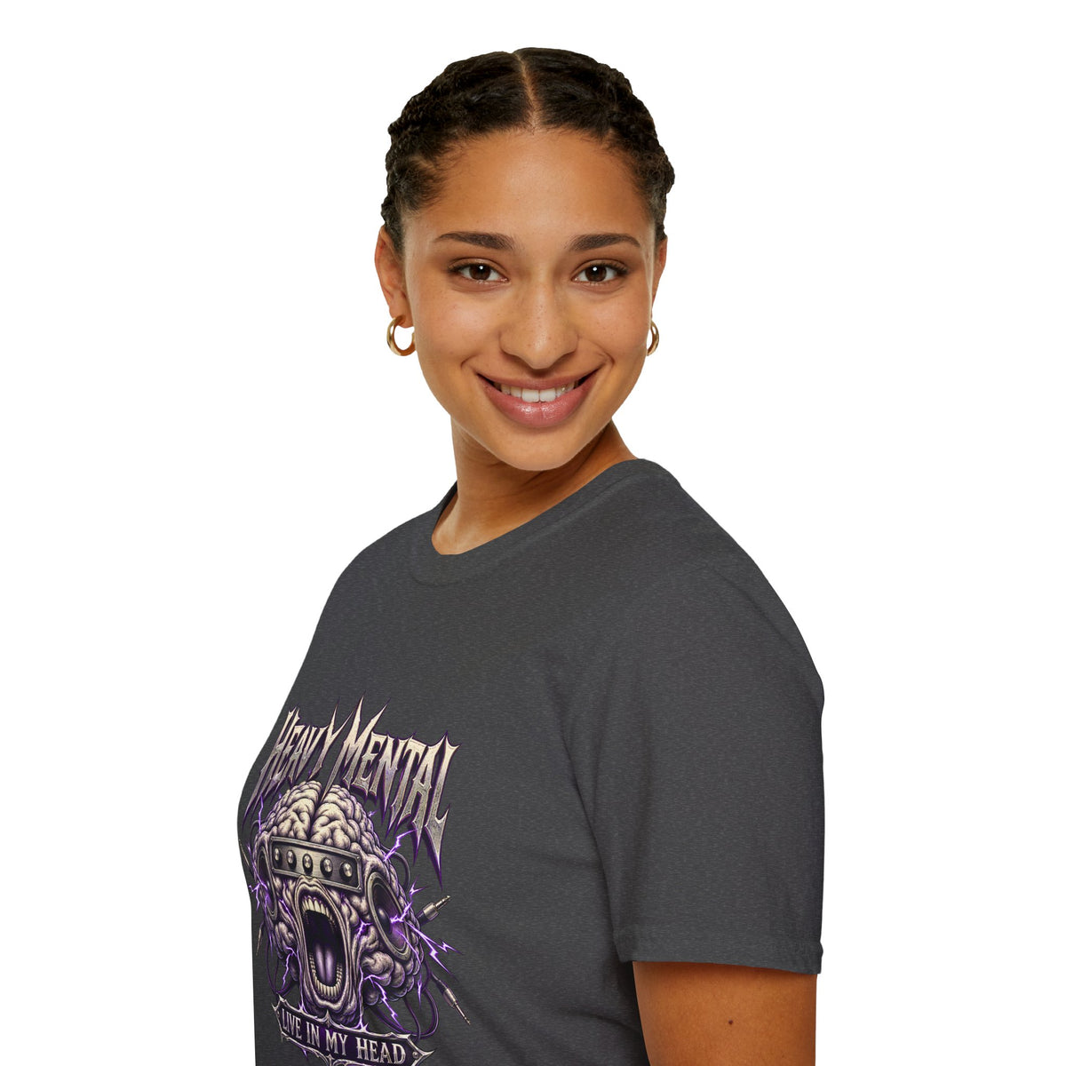 Heavy Mental T-Shirt | Live In My Head' Metal Graphic Tee