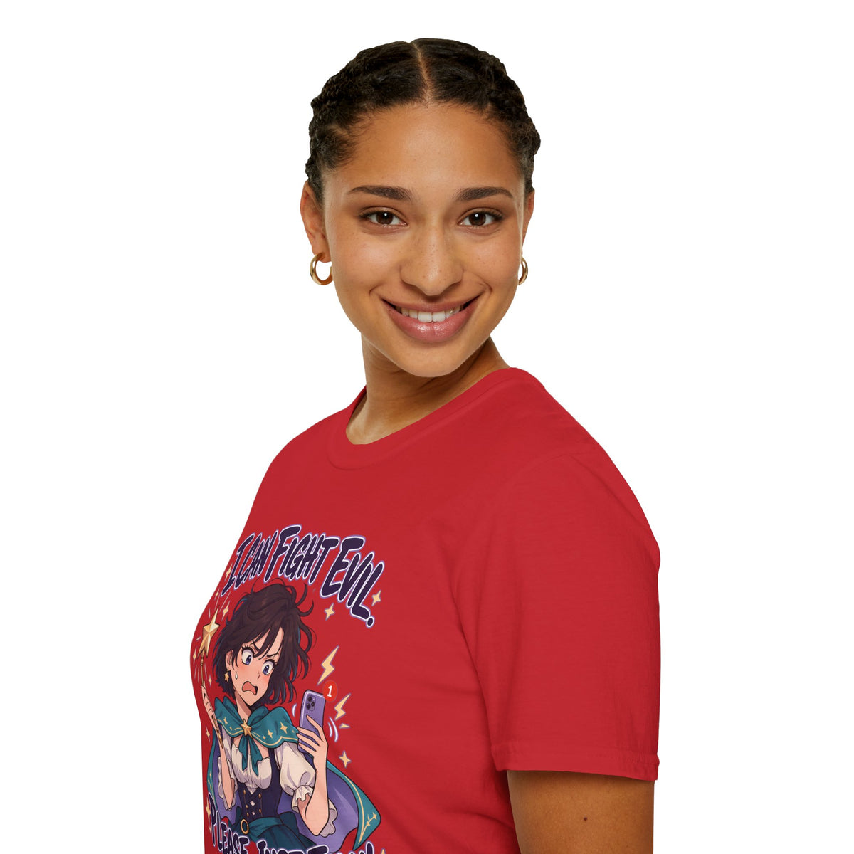 Working Witch | I Can Fight Evil, Please Just Email | Cute Anime T Shirt