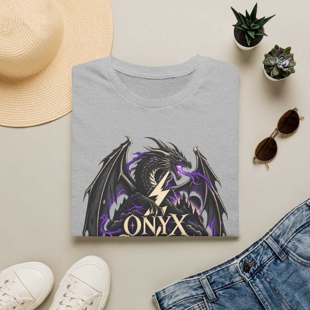 Onyx Storm Dragon T-Shirt | Book Inspired Gothic Lightning Fantasy Tee