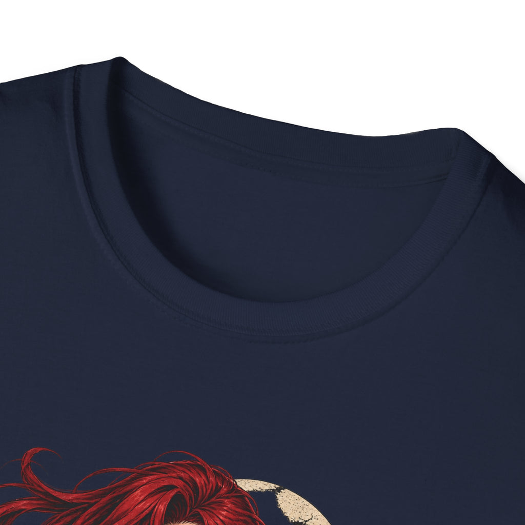 Crimson Dusk | Sexy Gothic Hannya Mask Pin up Woman T-Shirt