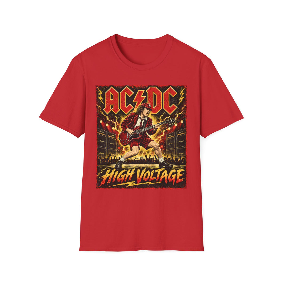 AC/DC High Voltage Graphic T-Shirt — Classic Rock Band Tee