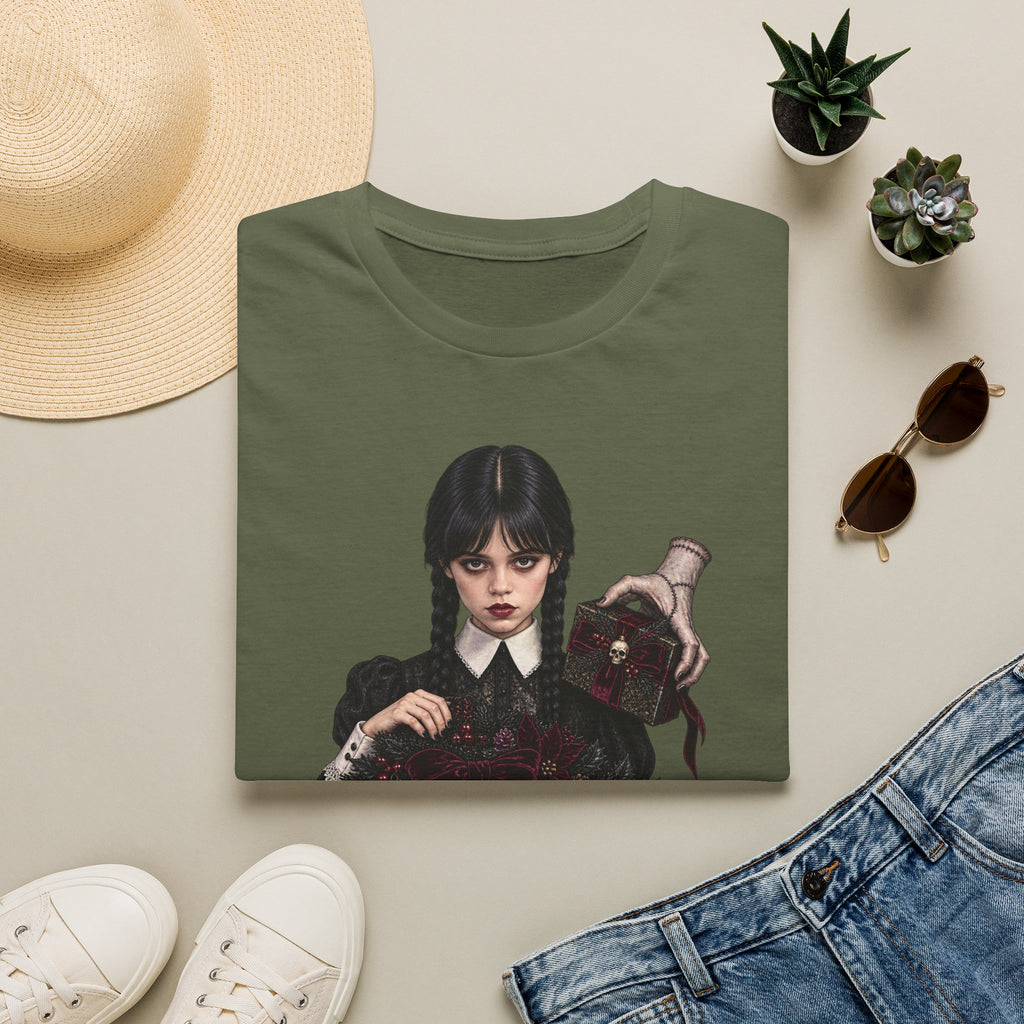 Wednesday Addams | Gothic Chrismtas Portrait T-Shirt