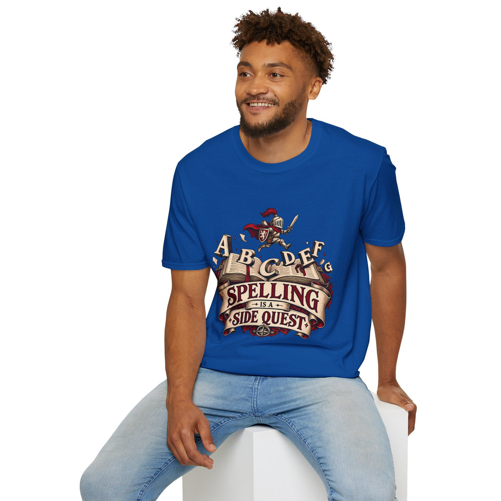 Spelling Is a Side Quest | Funny Spelling & Knight T Shirt