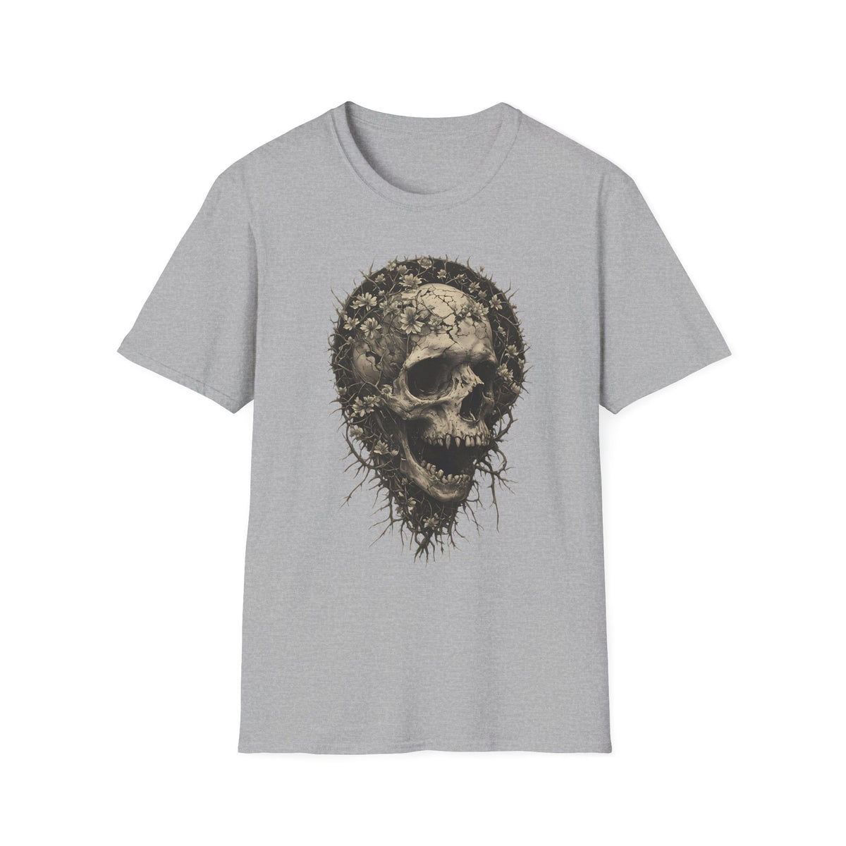 Floral Skull Graphic T-Shirt