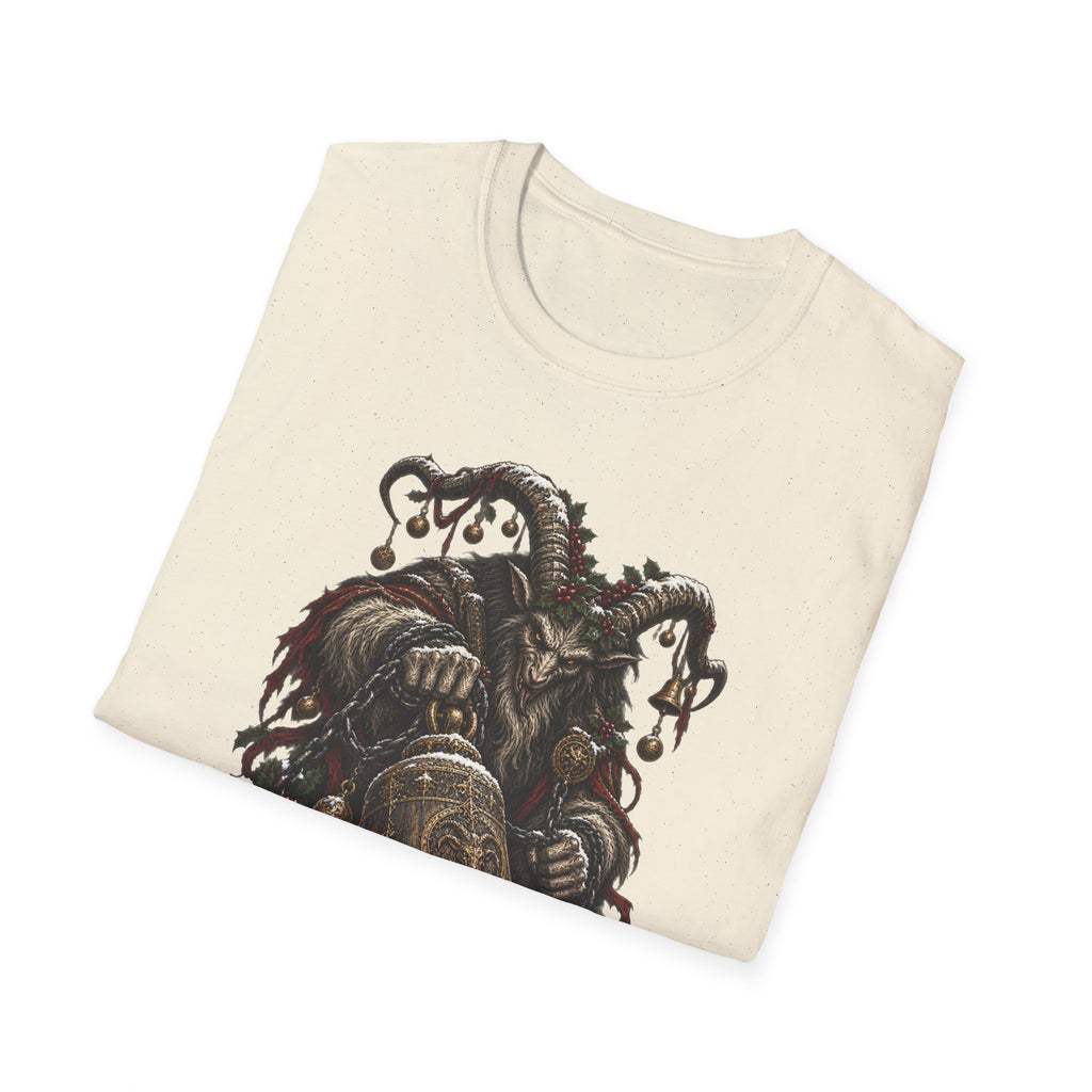 Krampus with Bell | Dark Christmas Demon T-Shirt