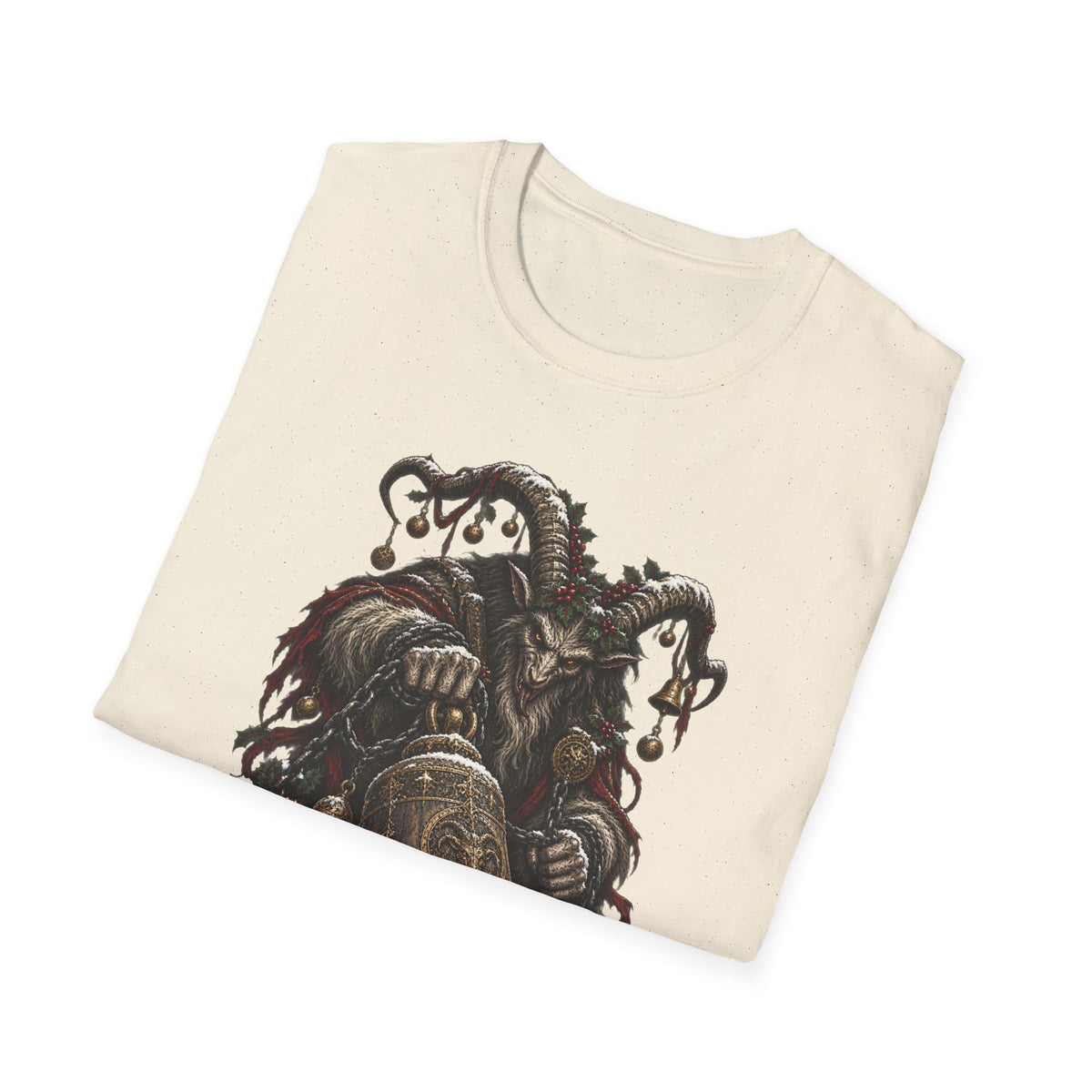 Krampus with Bell | Dark Christmas Demon T-Shirt