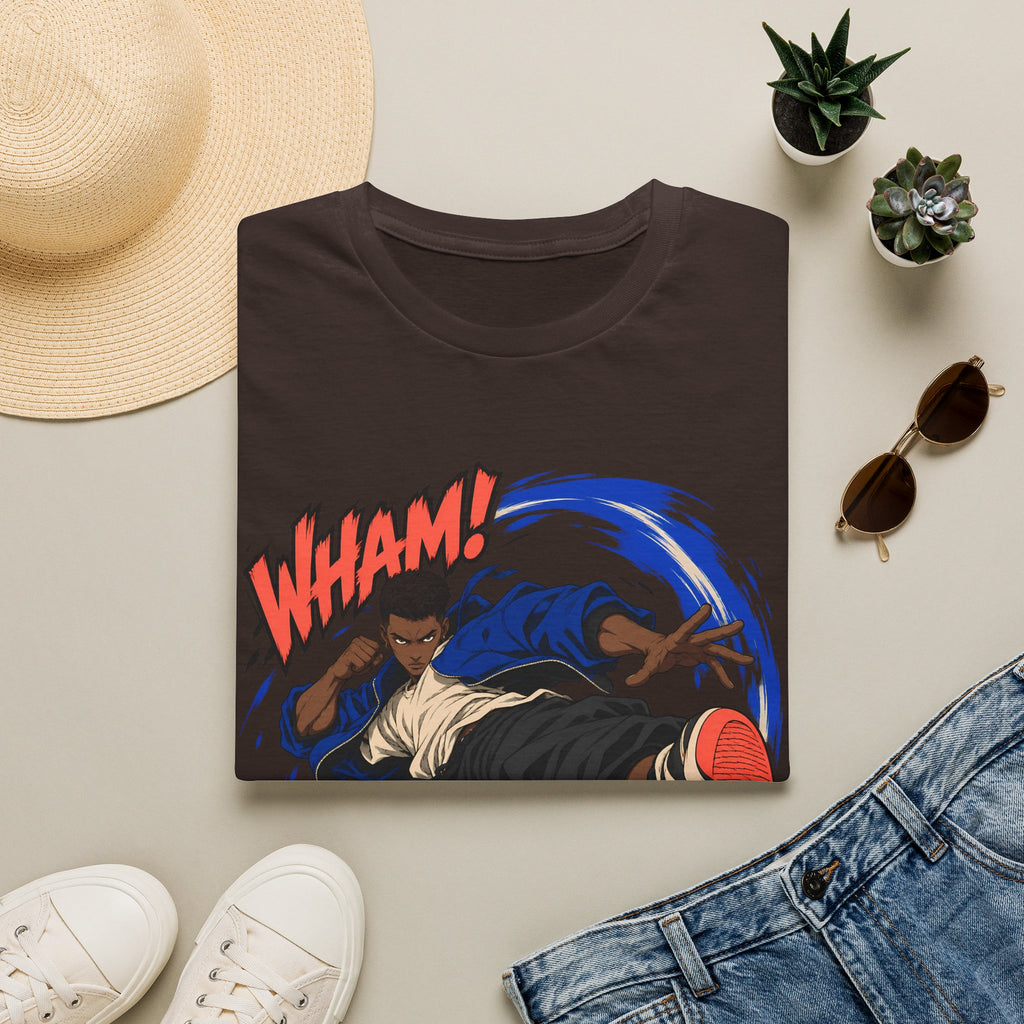 WHAM! | Anime Cartoon Ninja Kick Graphic T Shirt