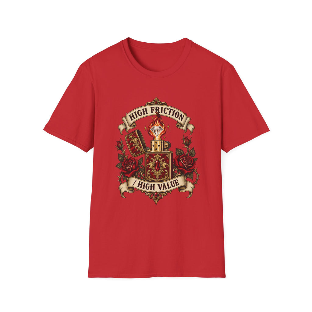 High Friction High Value | Vintage Tattoo Dice & Roses Graphic Tee