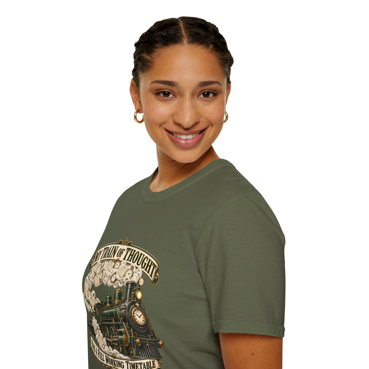 Train of Thought Vintage Steam Engine T-Shirt | My Train of Thought Has a Full Working Timetable
