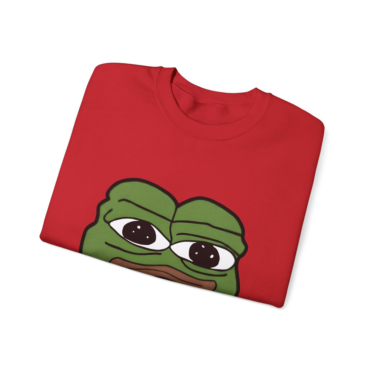 Pepe Frog Graphic Sweatshirt — Sad Frog Meme Crewneck
