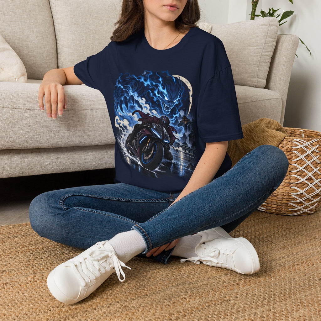 Demon of the Storm | Night Rider | Japanese Urban Motorcycle Tee