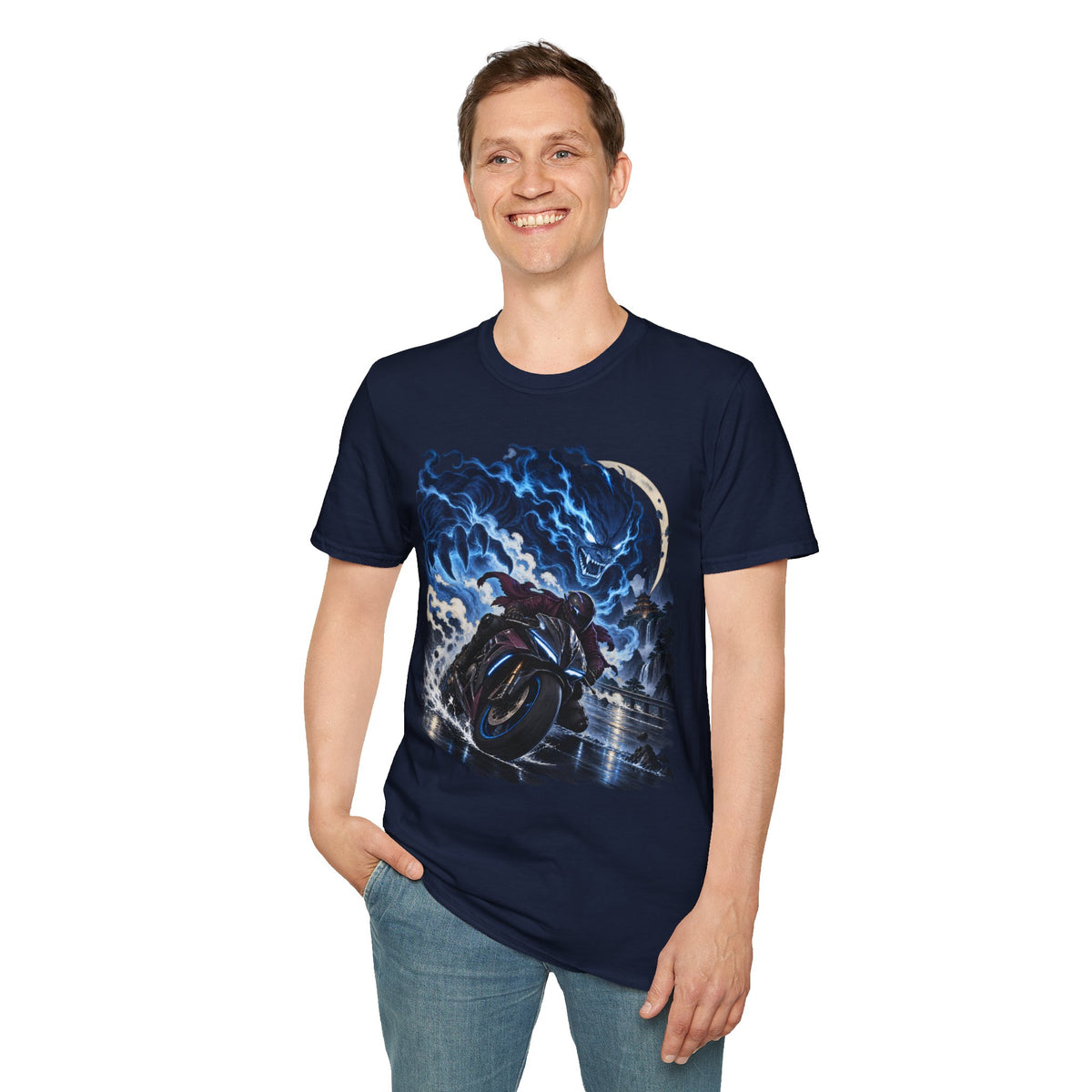 Demon of the Storm | Night Rider | Japanese Urban Motorcycle Tee