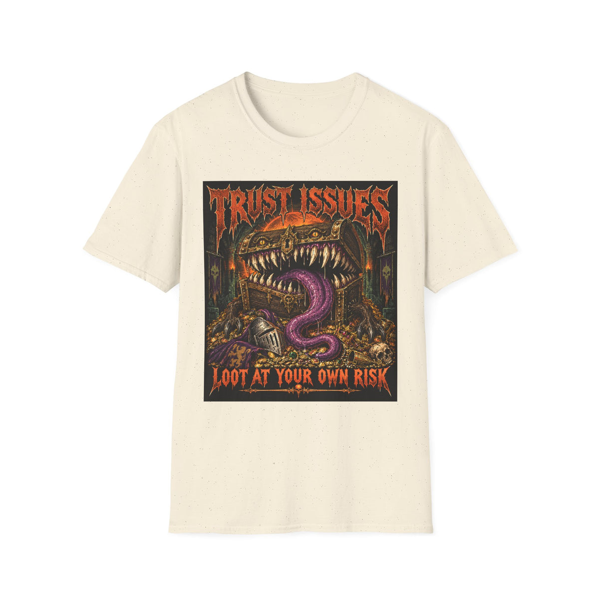 Trust Issues T-Shirt — Gothic Monster Graphic Tee ("Trust Issues" text)