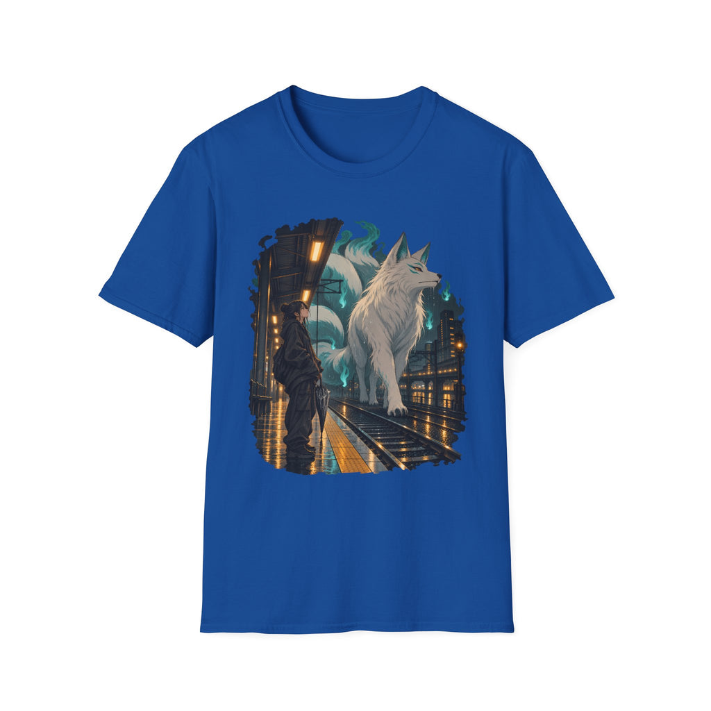 Wolf in the Rain | Last Train Home T-Shirt | Urban Nightscape Graphic Tee