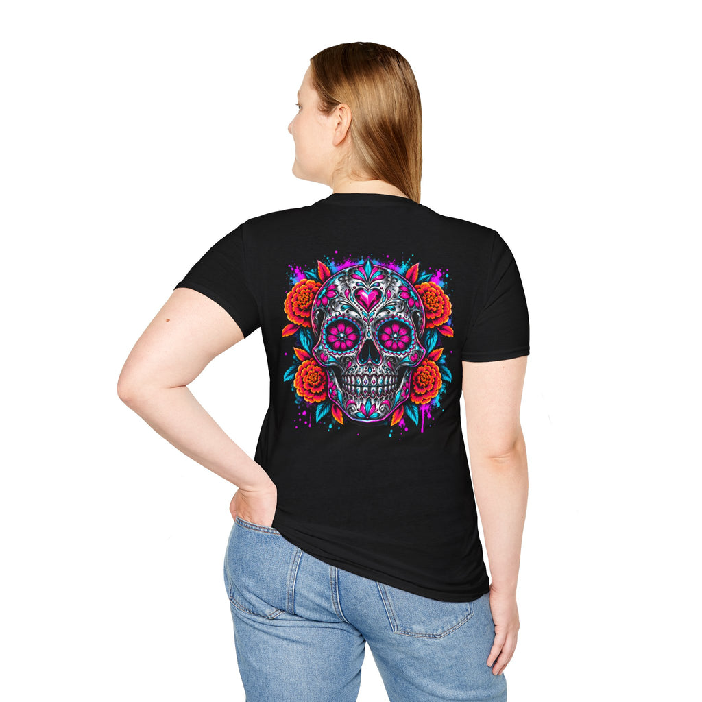 Sugar Skull | Colourful | Day of the Dead |  Floral Skull Tee