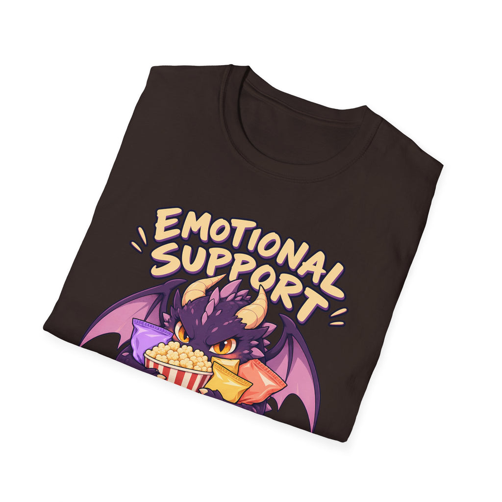 Emotional Support Snacks | Cute Dragon Eating Popcorn Anime Shirt