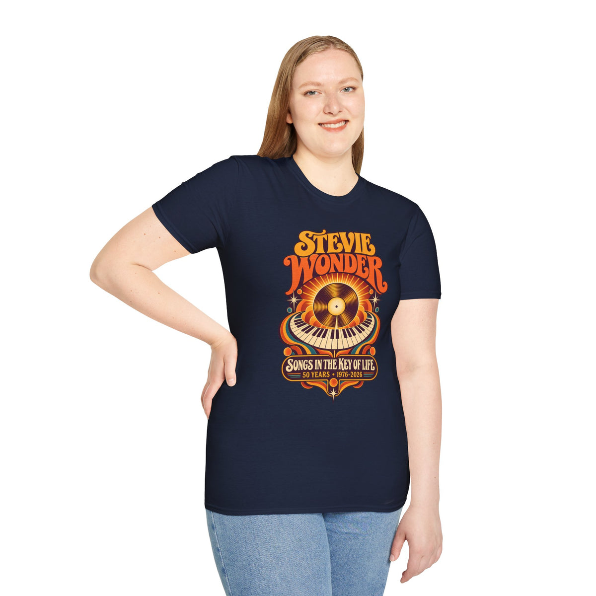 Stevie Wonder Retro Vinyl Tee - Songs In The Key Of Life Graphic T-Shirt