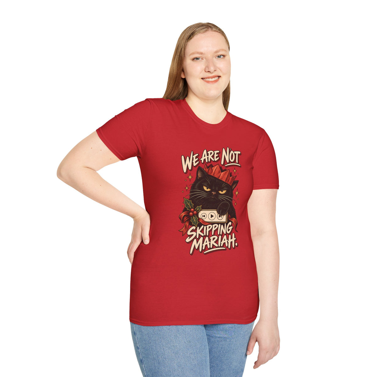 We Are Not Skipping Mariah | Mariah Carey Cat Fan Christmas Holiday Tee