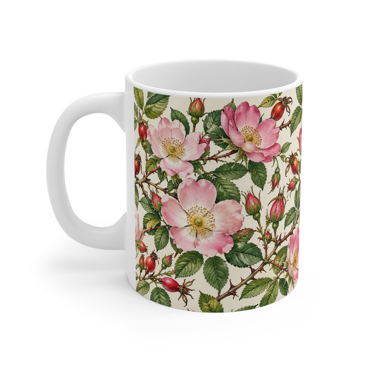 Wild Roses | Botanical Nature Lover Coffee Mug Gift (11oz)