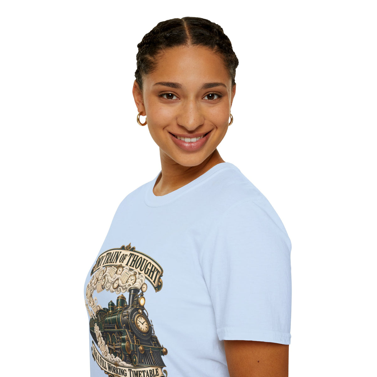 Train of Thought Vintage Steam Engine T-Shirt | My Train of Thought Has a Full Working Timetable
