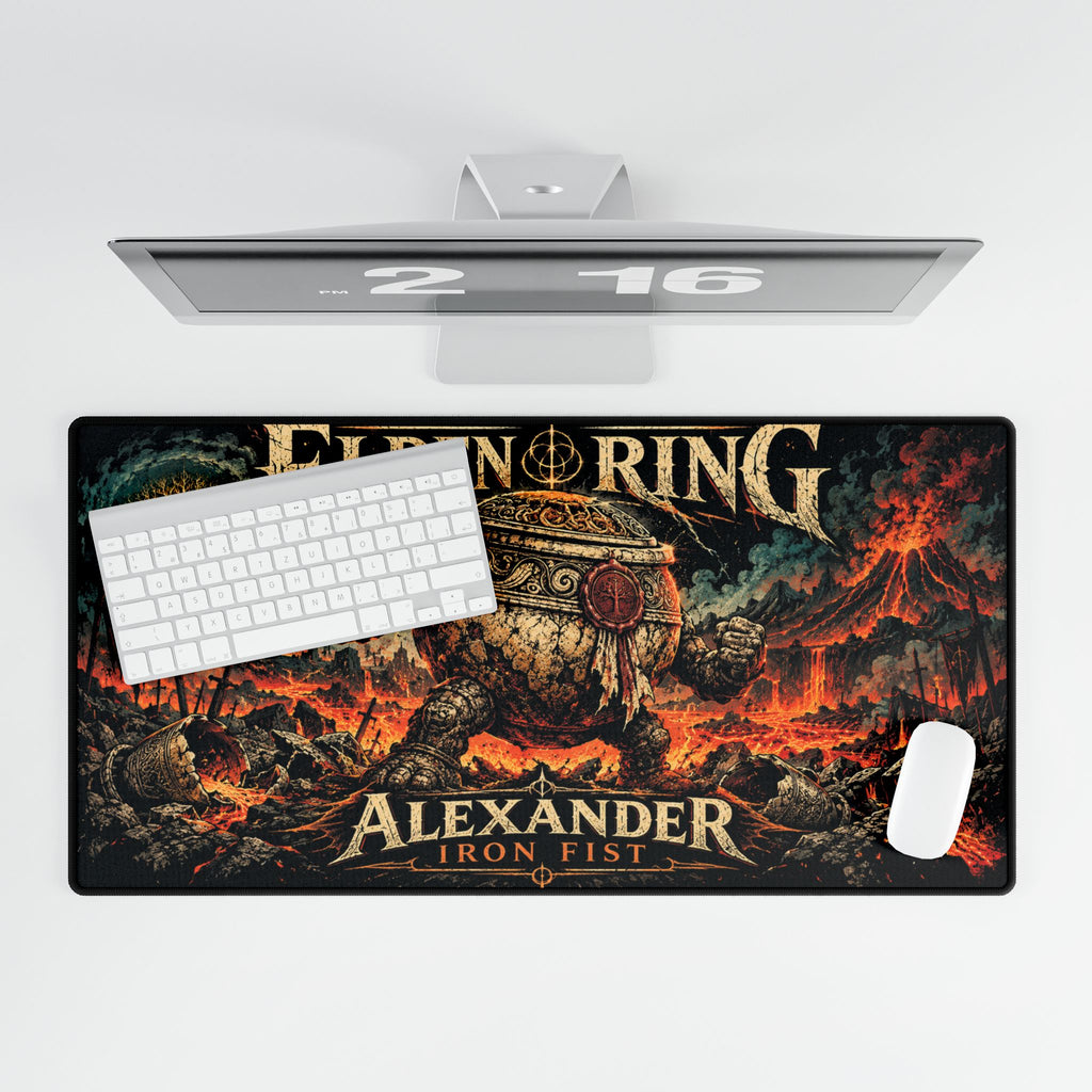 Elden Ring | Alexander Iron Fist | Gaming Desk Mat | Large Mousepad with Boss Artwork