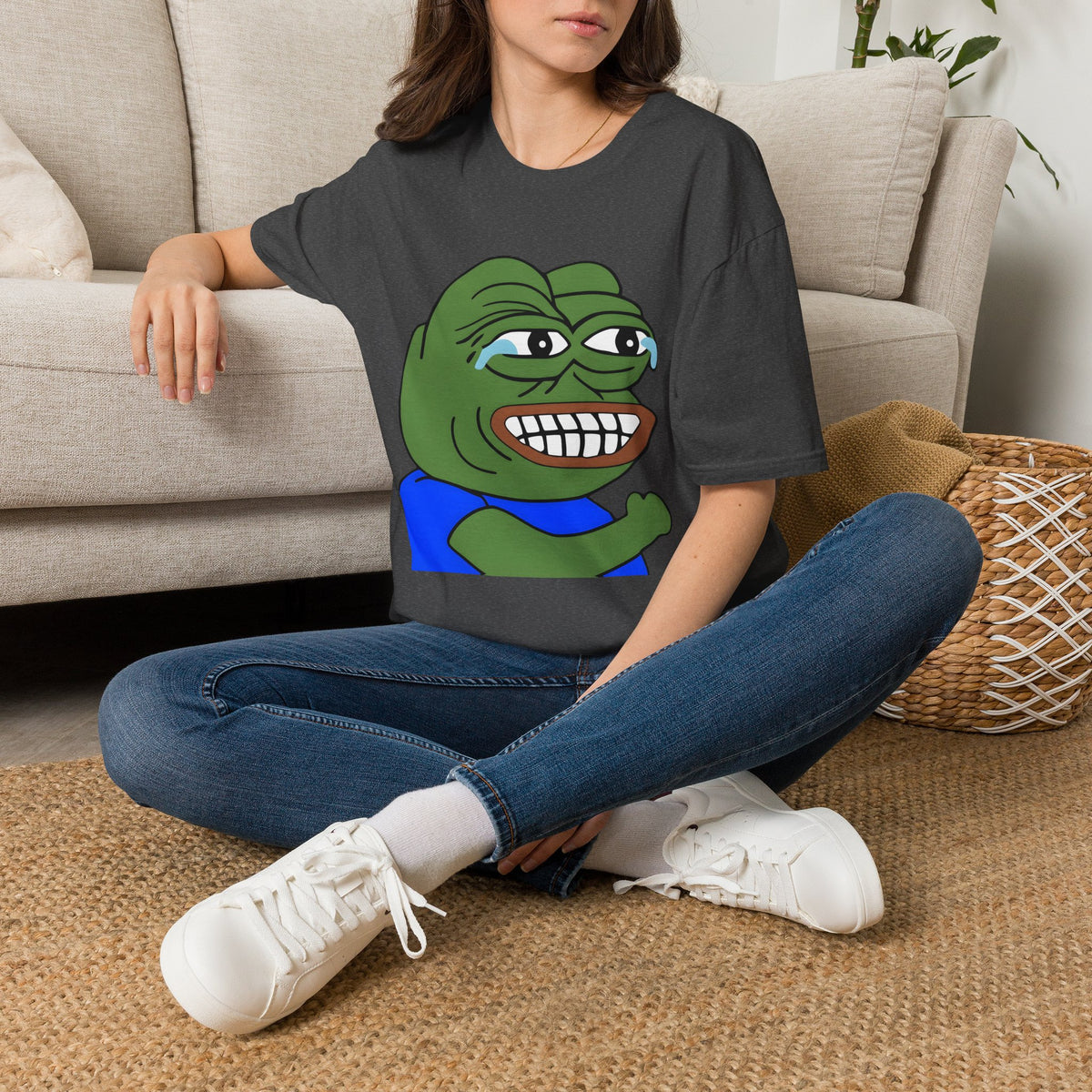 Pepe Grin T-Shirt — Smirking Frog Meme Tee