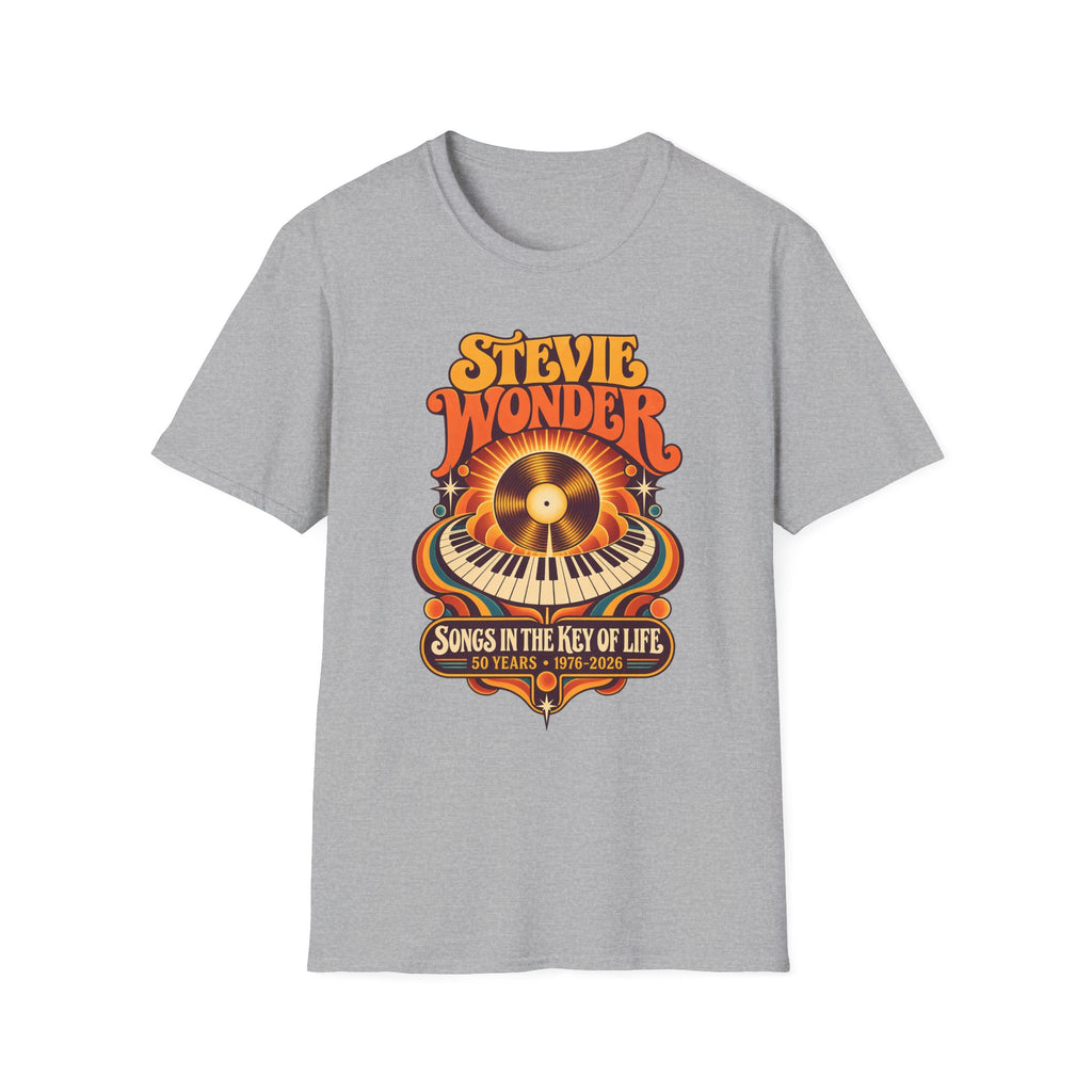 Stevie Wonder Retro Vinyl Tee - Songs In The Key Of Life Graphic T-Shirt