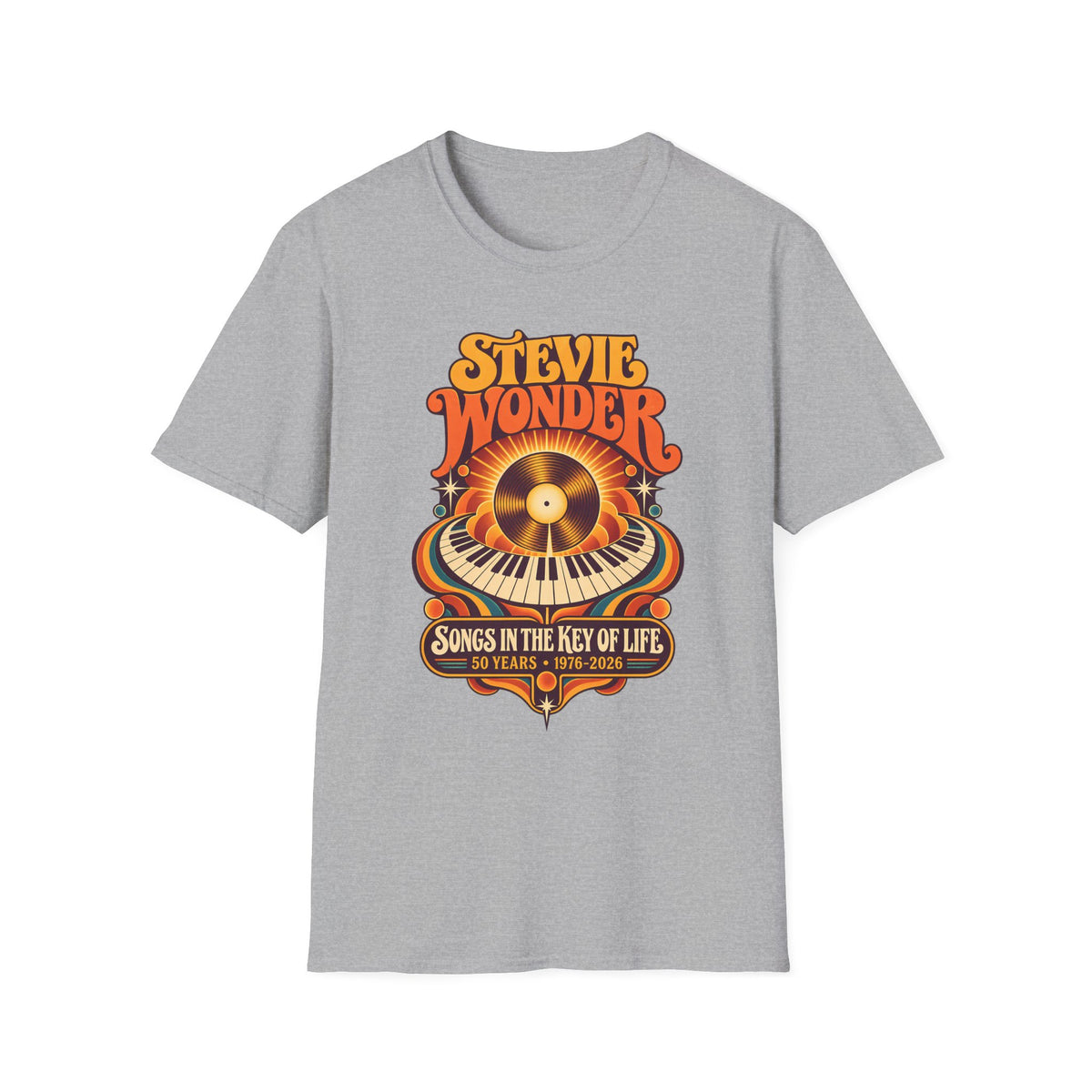 Stevie Wonder Retro Vinyl Tee - Songs In The Key Of Life Graphic T-Shirt