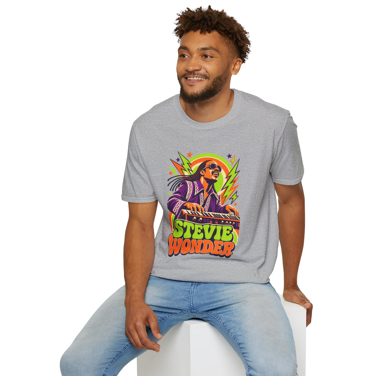 Retro Music Legend Stevie Wonder Graphic Tee