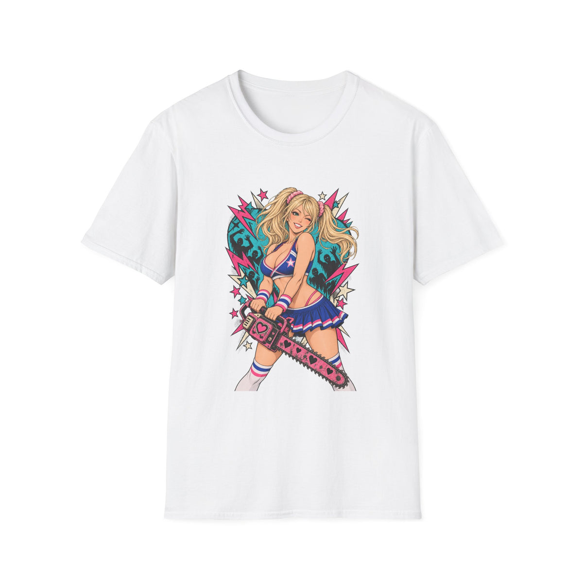Juliet Starling | Lollipop Chainsaw | Zombie Game | Sexy Pin Up Girl T Shirt
