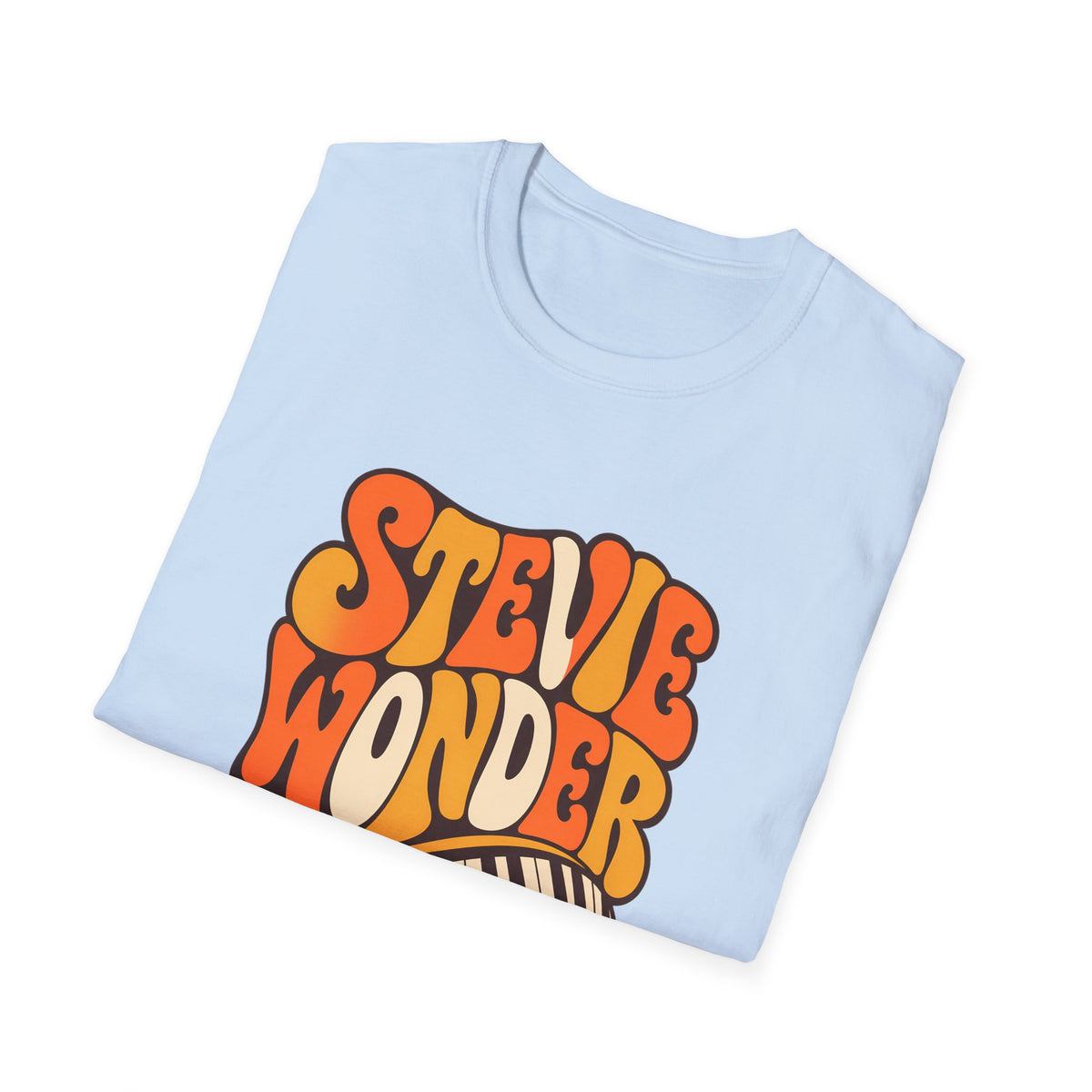 Stevie Wonder Piano Psychedelic Retro Band T-Shirt