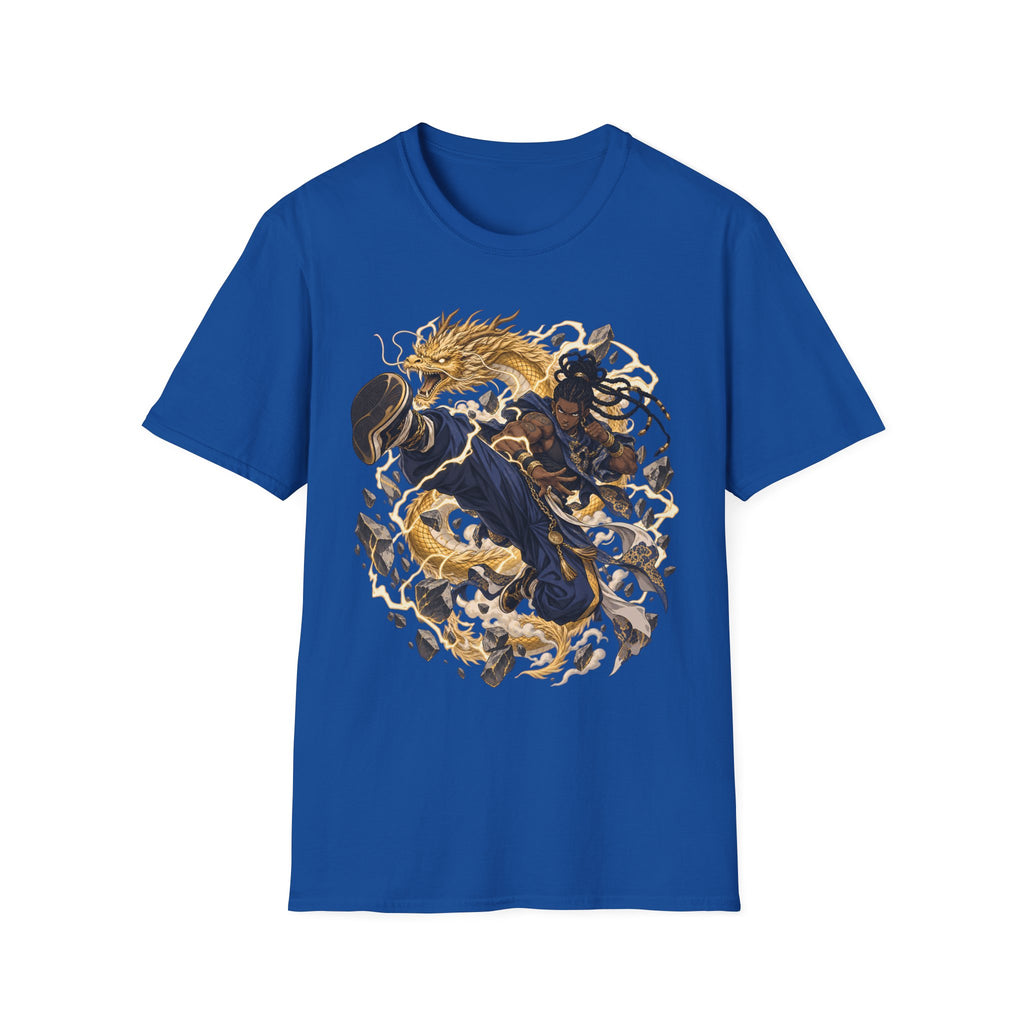 Golden Dragon | Ninja Dragon Kick | Martial Arts Warrior T Shirt