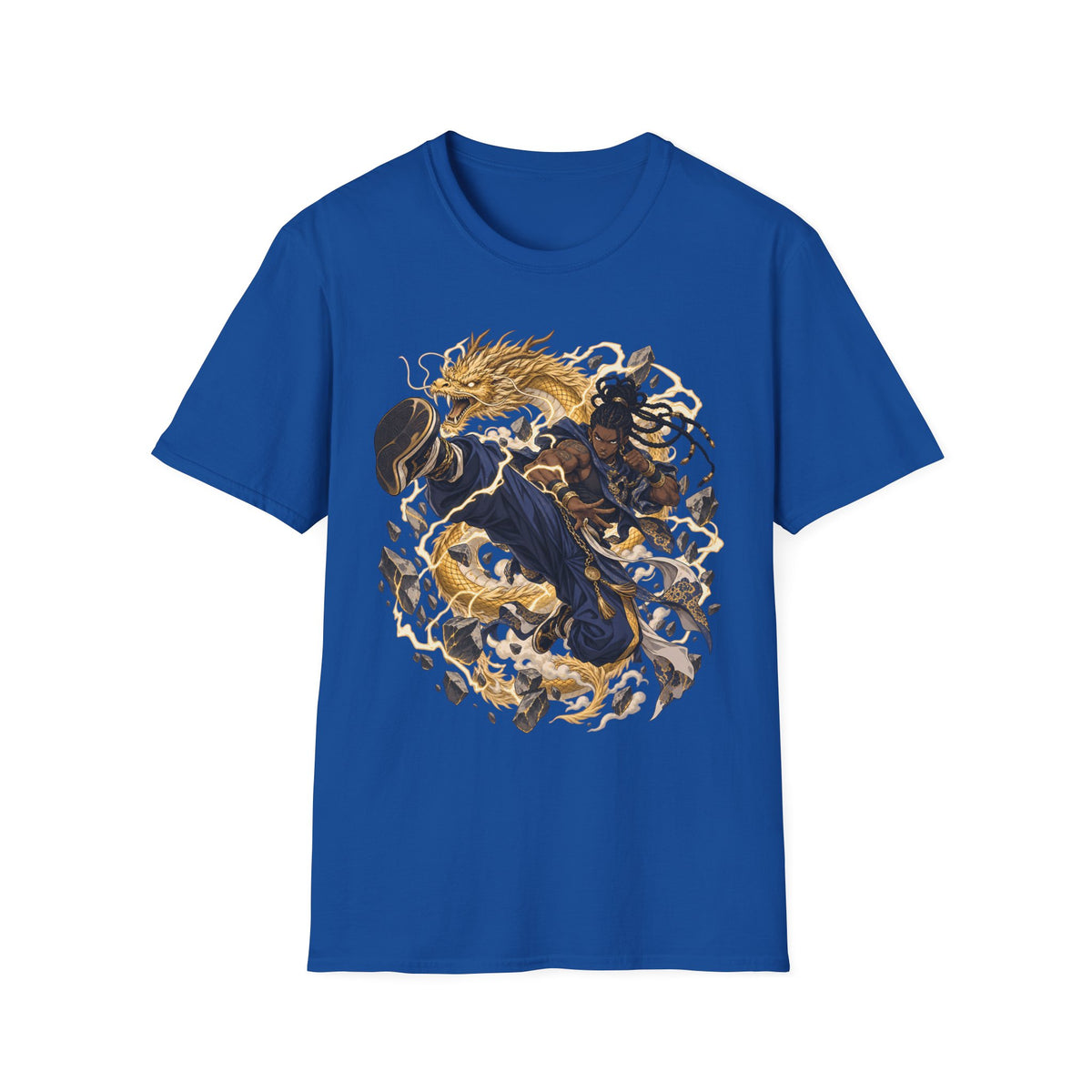 Golden Dragon | Ninja Dragon Kick | Martial Arts Warrior T Shirt