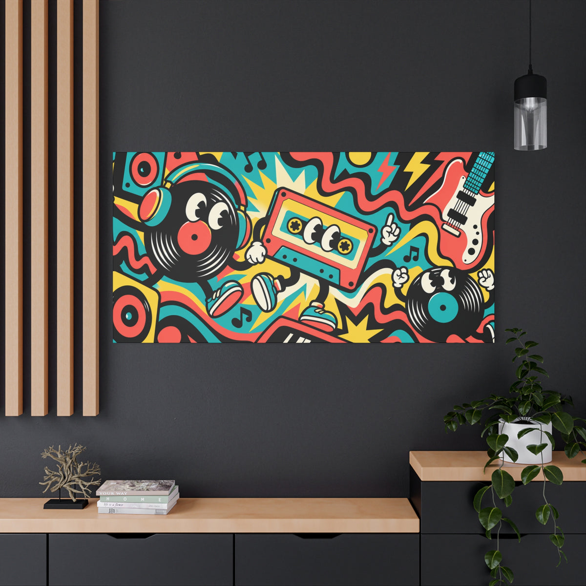 Wall art | Mixtape Madness: Retro Music Pop Art Print