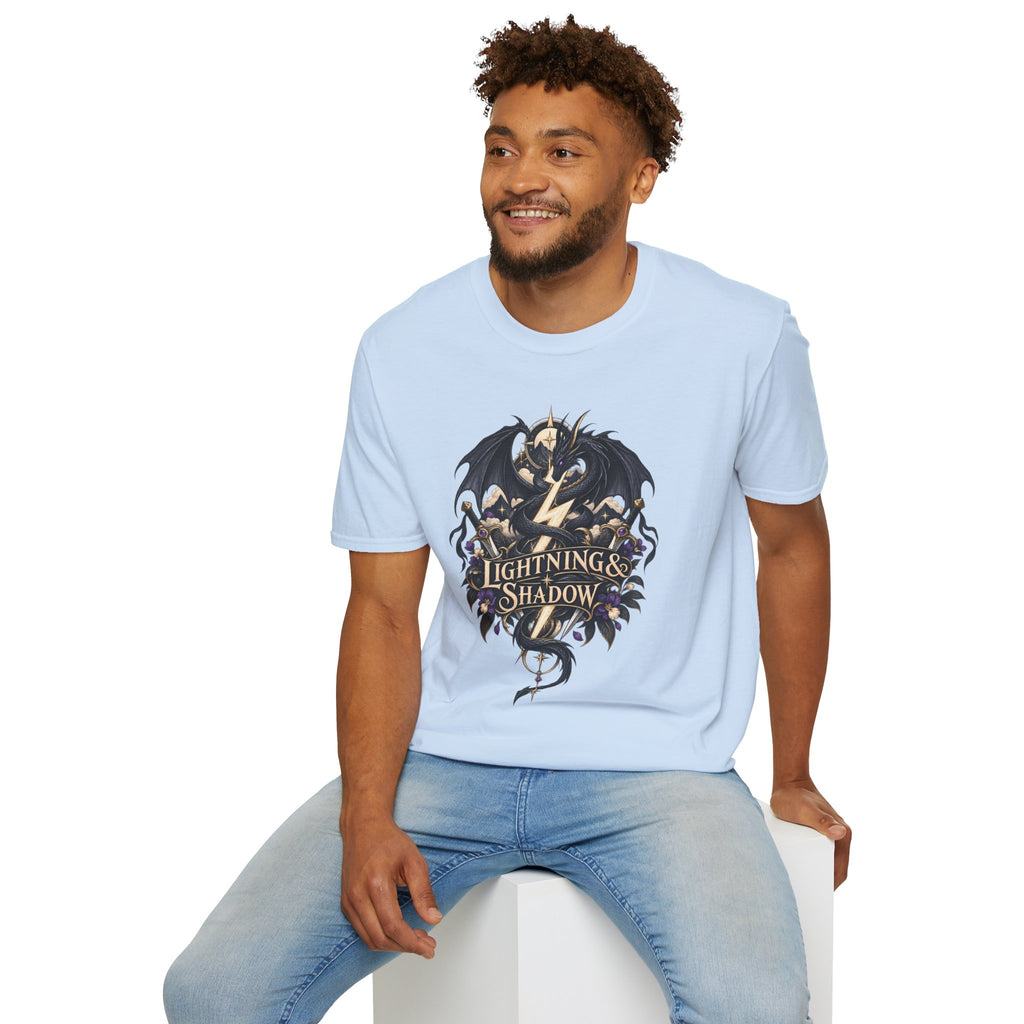 Lightning & Shadow | Onyx Storm Book Inspired Fantasy Dragon T-Shirt