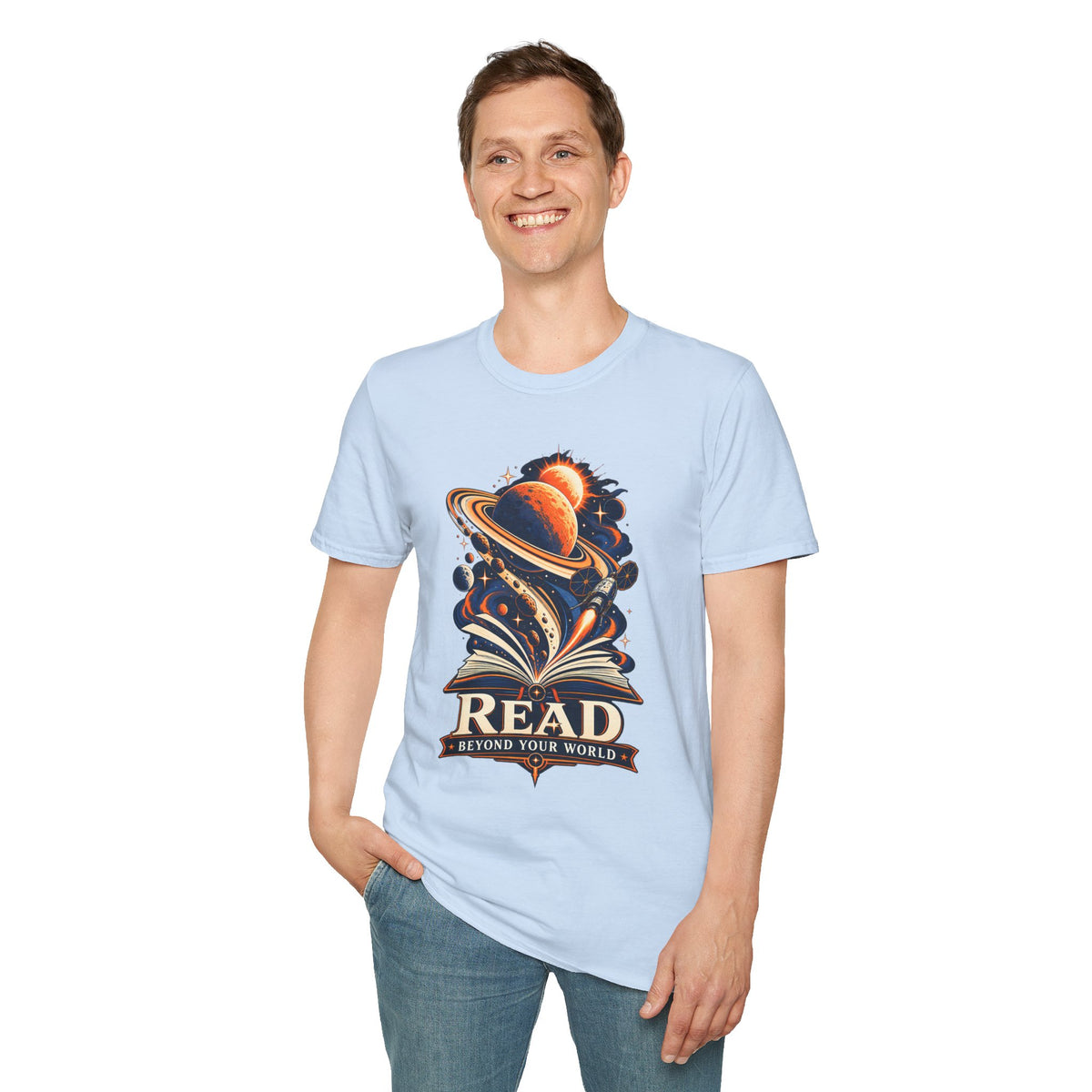 Read Beyond Your World | Book and Space Lovers T-Shirt | Project Hail Mary Inspired