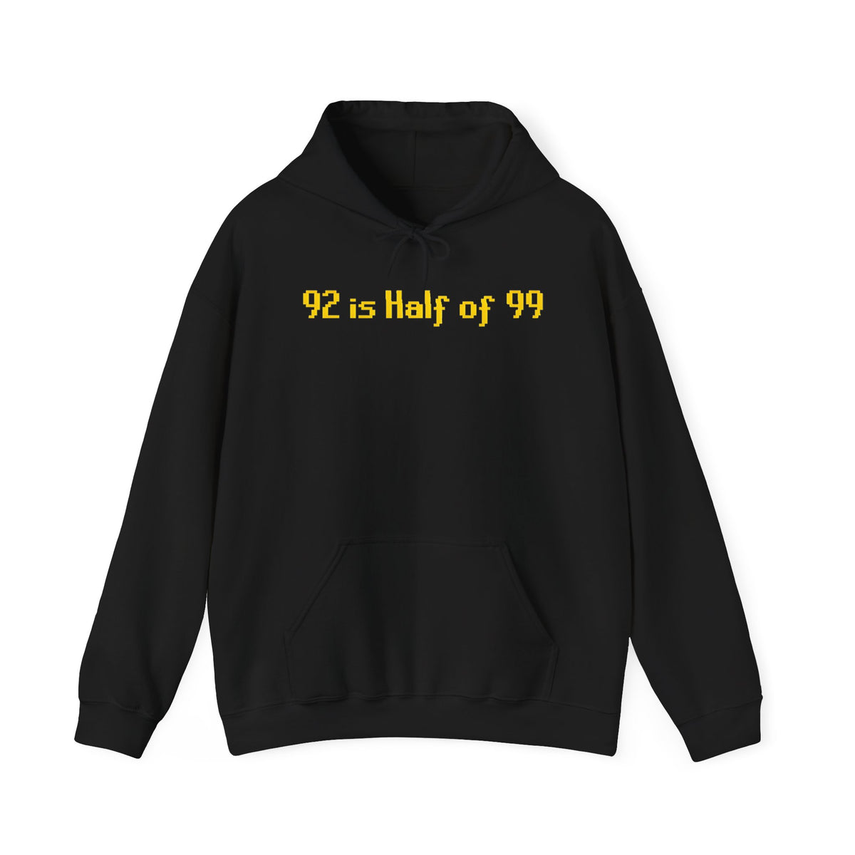 Hoodie "92 Is Half of 99" – Funny Retro Math Graphic Pullover