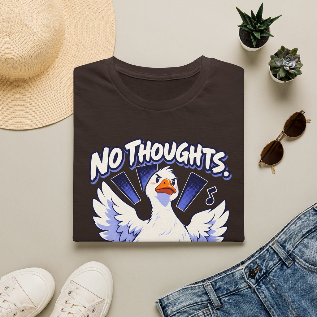 Cute Goose | No Thoughts, Just Boss Music T Shirt