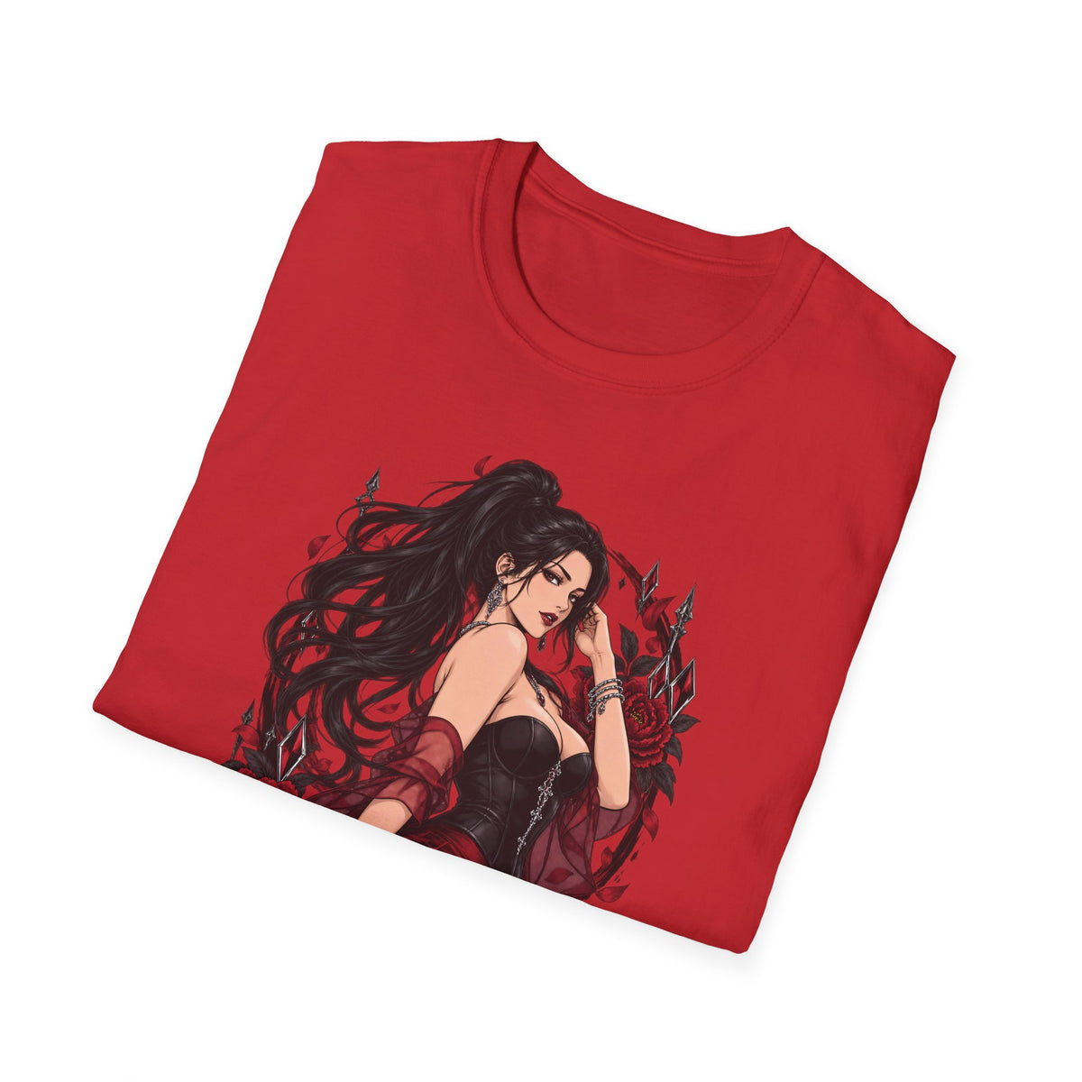 The Seducer | Sexy Black Haired Pony Tail Pin Up Girl Graphic Shirt