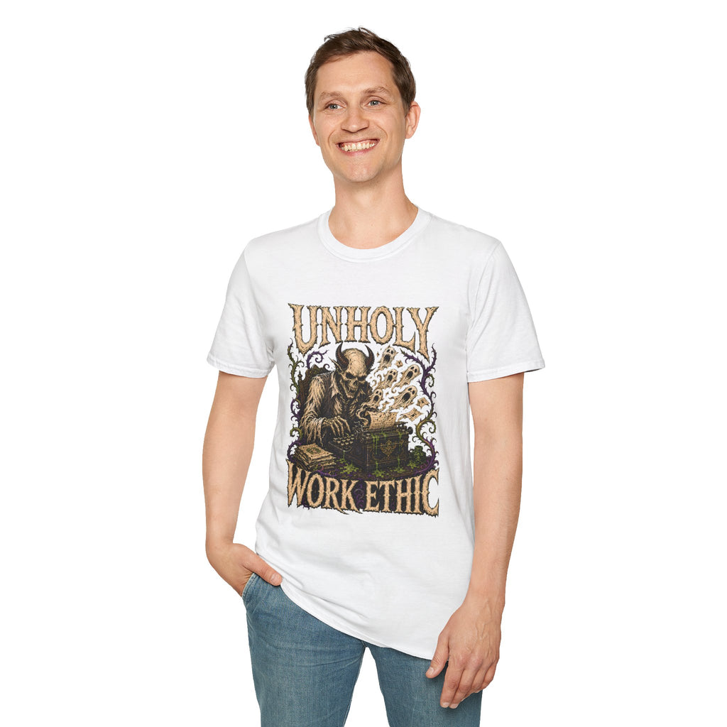 Unholy Work Ethic Work Demon T-Shirt - Dark Graphic Motivational Tee
