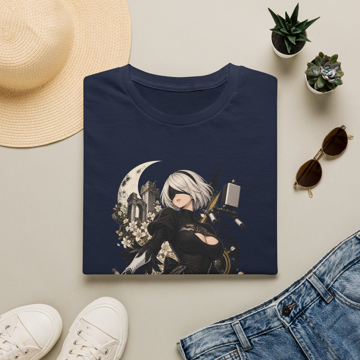 2B | Nier Automata | Anime Swordgirl Pin Up T-Shirt